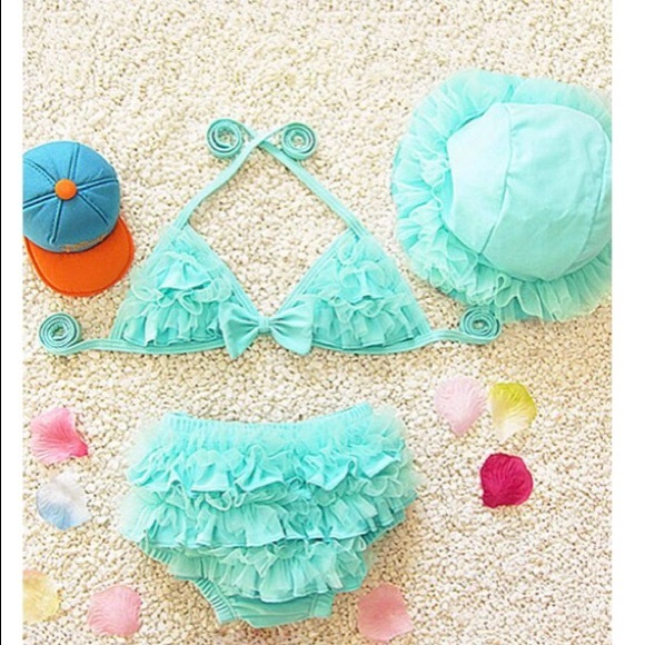 Baby girl 2 piece bathing suits - Picture 8 of 8